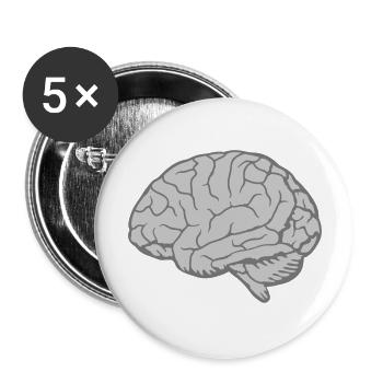 Brain Anatomy Organ - Buttons large 2.2'' (5-pack) - white