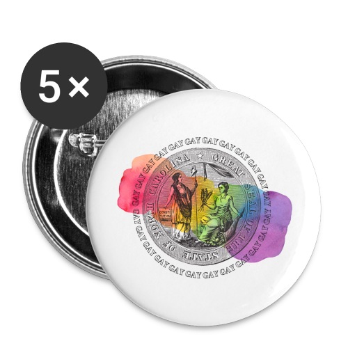 The Gay State of North Carolina - Buttons large 2.2'' (5-pack)