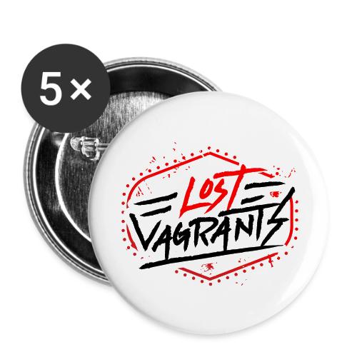 Lost Vagrants Black Text Logo - Buttons large 2.2'' (5-pack)