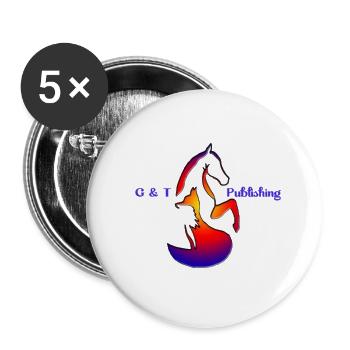 G & T Publishing - Buttons large 2.2'' (5-pack) - white