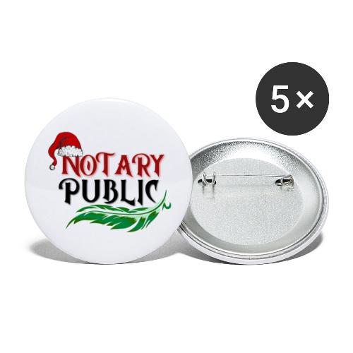 Notary Christmas - Buttons large 2.2'' (5-pack)
