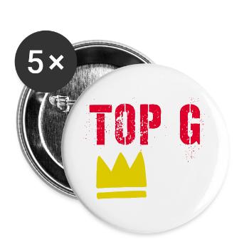 Top G - Buttons large 2.2'' (5-pack) - white