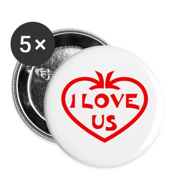 I Love Us - Buttons large 2.2'' (5-pack) - white