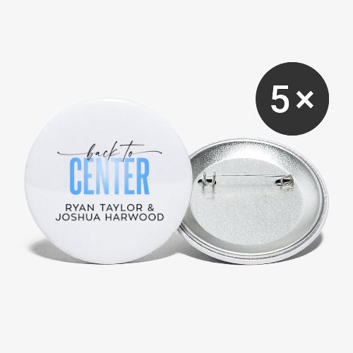 Back to Center Title Black - Buttons large 2.2'' (5-pack)