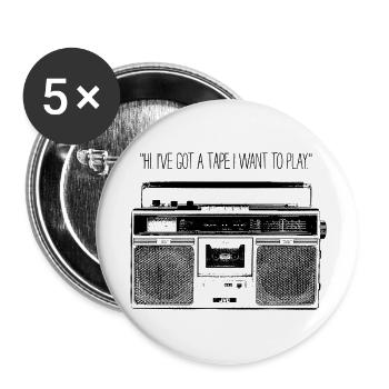 Classic Musics Cool - Buttons large 2.2'' (5-pack) - white