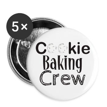 Cookie Baking Crew 2b - Buttons large 2.2'' (5-pack) - white