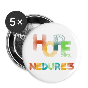 "Hope Endures" Inspirational Art Print T-Shirt - Buttons large 2.2'' (5-pack) - white