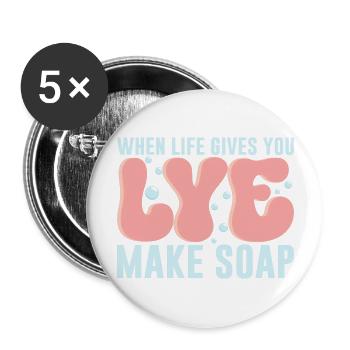 Soap Maker Soapmaking Soap Making - Buttons large 2.2'' (5-pack) - white