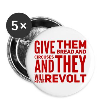 Bread and circuses - Buttons large 2.2'' (5-pack) - white