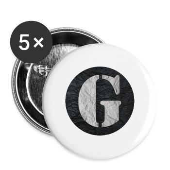 G letter. - Buttons large 2.2'' (5-pack) - white