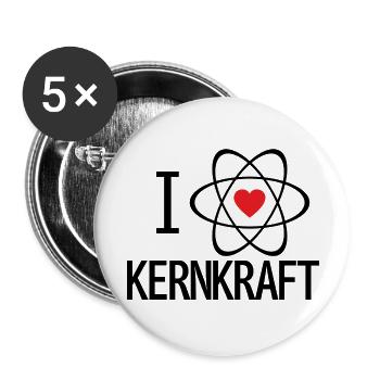 German I Love Nuclear Power - Buttons large 2.2'' (5-pack) - white