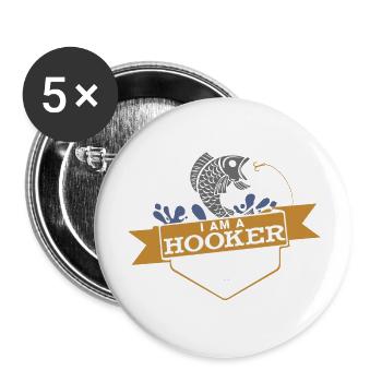 I m A Hooker On The Weekends - Buttons large 2.2'' (5-pack) - white