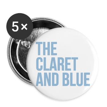 The Claret And Blue - Buttons large 2.2'' (5-pack) - white