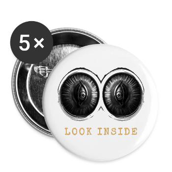 Look inside - Buttons large 2.2'' (5-pack) - white
