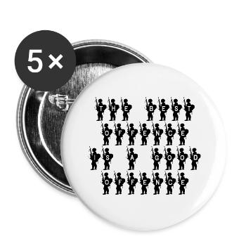 Best Offence - Black Stencil US spelling - Buttons large 2.2'' (5-pack) - white