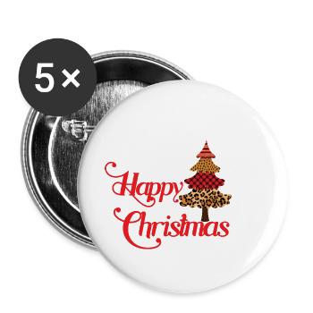 Christmas Tree Sublimation - Buttons large 2.2'' (5-pack) - white