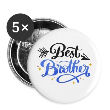 Brother means loves! Brother day - Buttons large 2.2'' (5-pack) - white