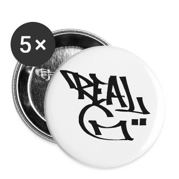 real g - Buttons large 2.2'' (5-pack) - white