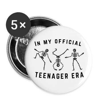 In My Teenage Era Official Shirt, - Buttons large 2.2'' (5-pack) - white