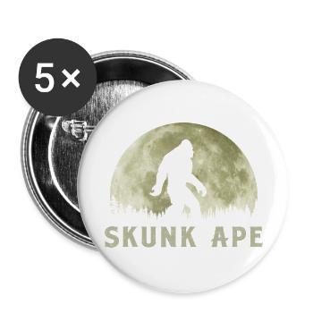 Skunk Ape Bigfoot Moon Silhouette Retro Believe - Buttons large 2.2'' (5-pack) - white