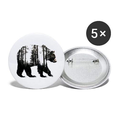 Evergreen Bear Silhouette - Buttons large 2.2'' (5-pack)