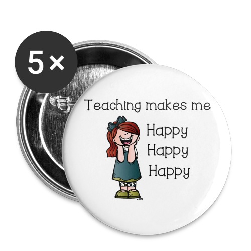 happy - Buttons large 2.2'' (5-pack)