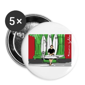 John John Florence Quiver Signature - Buttons large 2.2'' (5-pack) - white