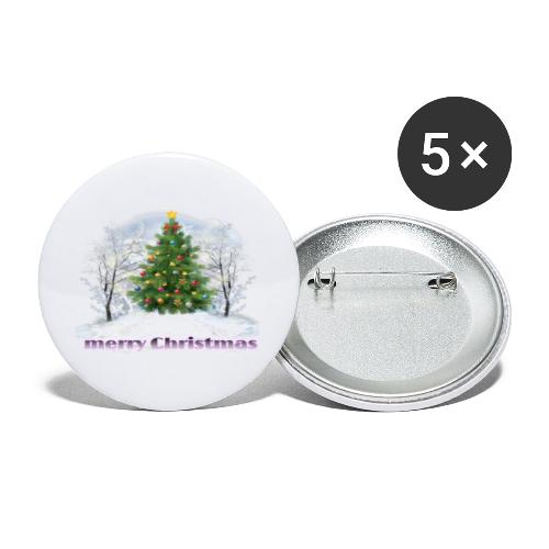 merry Christmas - Buttons large 2.2'' (5-pack)