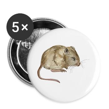 Watercolor mouse cute mouse drawing gifts - Buttons large 2.2'' (5-pack) - white