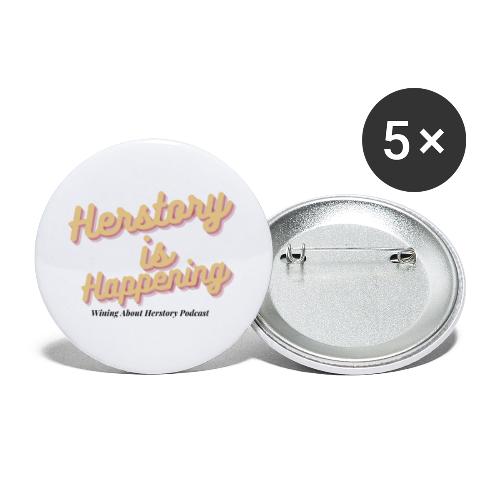 Herstory is Happening - Buttons large 2.2'' (5-pack)