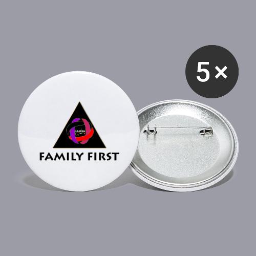 JALEJA FAMILY FIRST (BLACK PRINT) - Buttons large 2.2'' (5-pack)