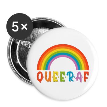Queer Af - Buttons large 2.2'' (5-pack) - white
