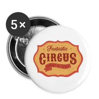 fantastic circus - Buttons large 2.2'' (5-pack) - white