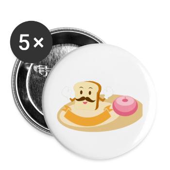 Bread - Buttons large 2.2'' (5-pack) - white