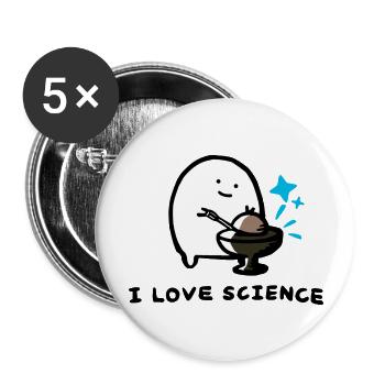 I Love Science Demon Core - Buttons large 2.2'' (5-pack) - white