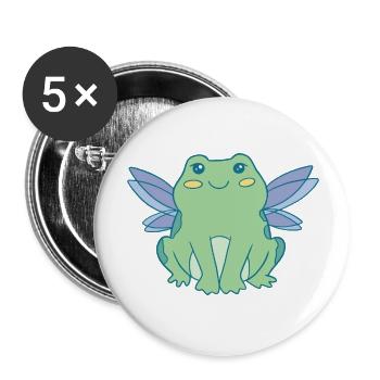 Cottagecore Cottage Core Frog Fairycore Goblincore - Buttons large 2.2'' (5-pack) - white