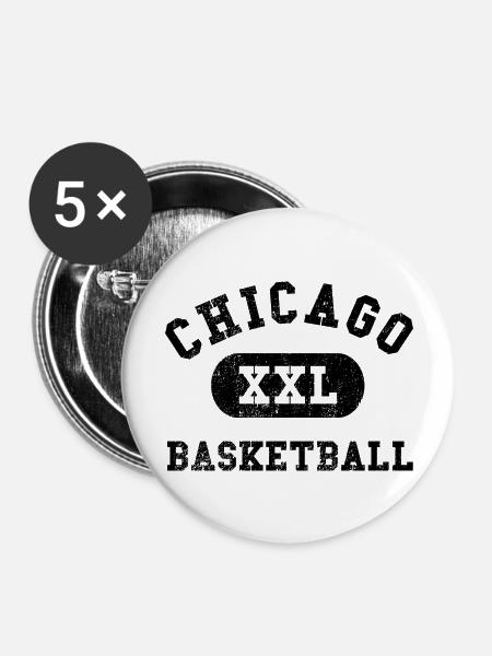Chicago Basketball - Buttons large 2.2'' (5-pack) - white