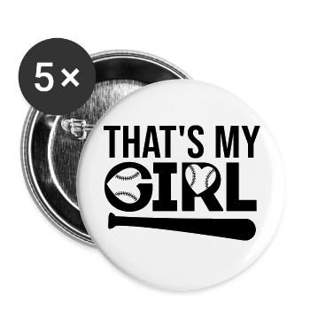 Girls Love cute - Buttons large 2.2'' (5-pack) - white