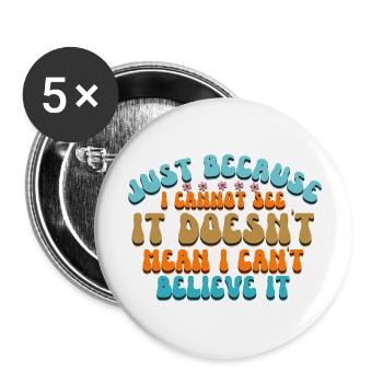 Believe It boy - Buttons large 2.2'' (5-pack) - white