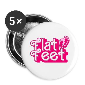 Flat Feet Barb - Buttons large 2.2'' (5-pack) - white