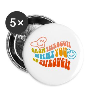 Grow Through - Buttons large 2.2'' (5-pack) - white