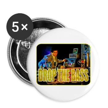 Drop the Bass - Buttons large 2.2'' (5-pack) - white