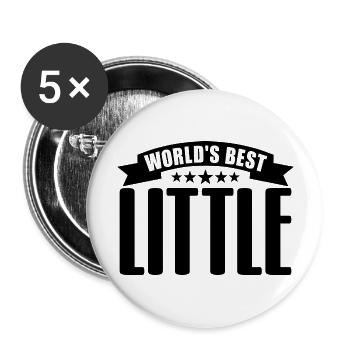 World s Best Little - Buttons large 2.2'' (5-pack) - white