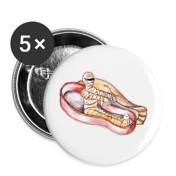 Egyptian Halloween Mummy - Buttons large 2.2'' (5-pack) - white