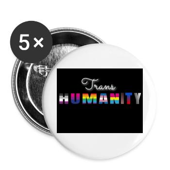Trans HUMANITY - Buttons large 2.2'' (5-pack) - white