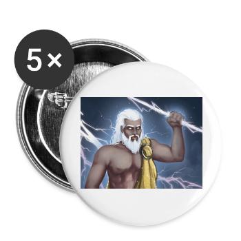 A Titan holding a lightning bolt - Buttons large 2.2'' (5-pack) - white