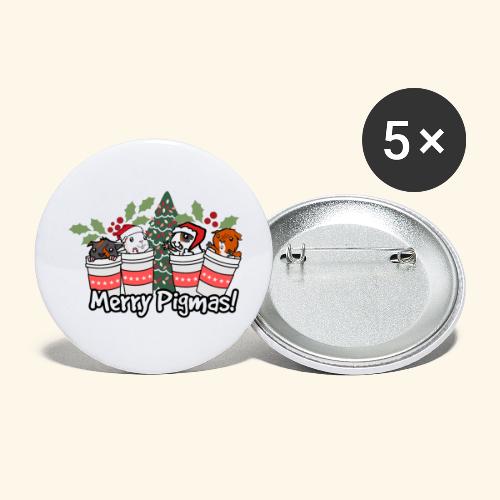 Pigmas To Go Guinea Pig Holiday Design - Buttons large 2.2'' (5-pack)