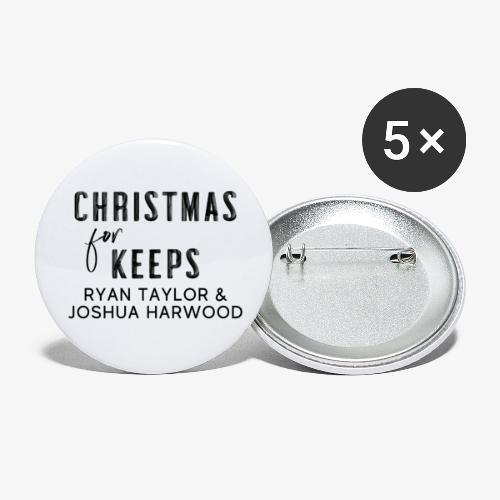 Christmas for Keeps Title Block - Black Font - Buttons large 2.2'' (5-pack)