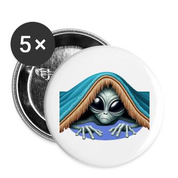 Alien Concealed Beneath a Rug - Buttons large 2.2'' (5-pack) - white