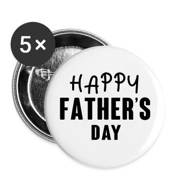 Bold Father's Day Greeting Tee - Buttons large 2.2'' (5-pack) - white